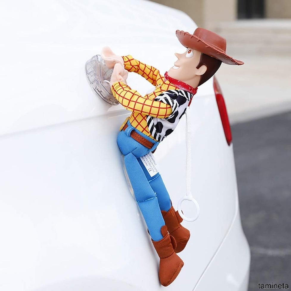 車エンブレム ウッディぬいぐるみ 車用外装品 バズライトイヤー ステッカー ぬいぐるみ 汎用 カッコいい 愛車をかわいくアレンジできます
