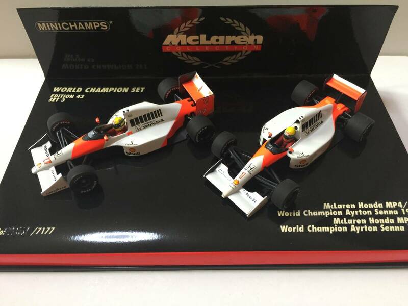 ミニチャンプス McLaren Honda　マクラーレン　ホンダ　Ayrton Senna アイルトン・セナ　WORLD CHAMPION SET EDITION 43 SET 3　1/43