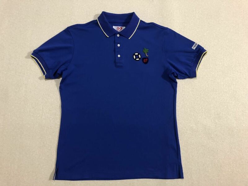 美品　サイズ5　MASTER BUNNY EDITION　ポロシャツ　青　 ゴルフウェア　パーリーゲイツ