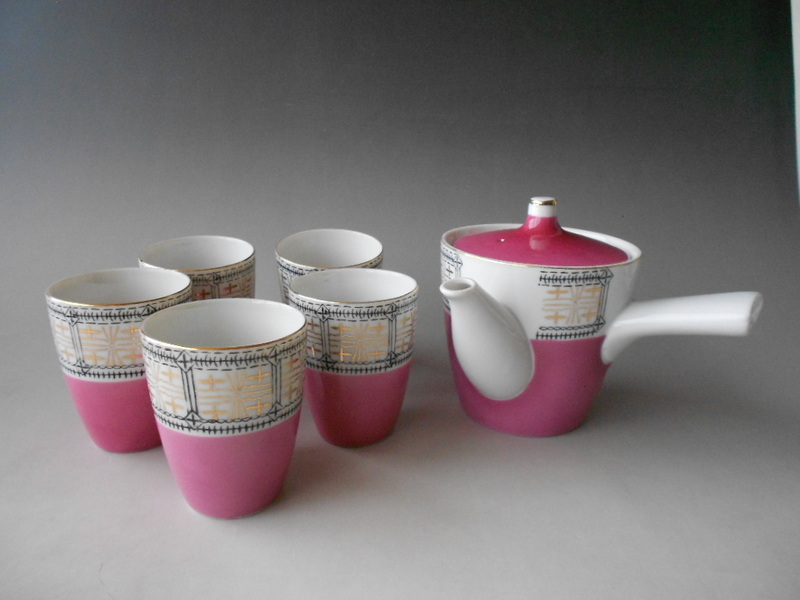 第一陶器！ ☆ピンク茶器セット☆ 未使用 茶器 ポット 汲出 煎茶 日本茶 ほうじ茶