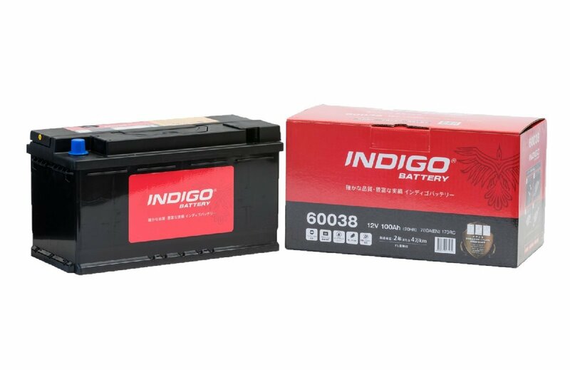インディゴ バッテリー 60038 新品 互換 20-100 830-95 105-35H PSIN-1A 欧州車用 メルセデスベンツ AMG ２年保証