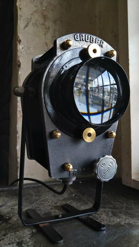 フランス製 ステージ スポットライト グリュベール社 1930年 ビンテージ インダストリアル Vintage theater Light projector GRUBER #221