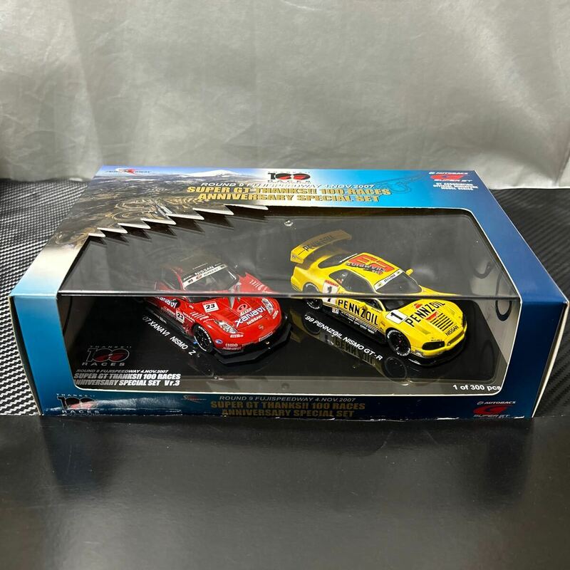 エブロ　1/43 SUPER GT THANKS!! 100 RACES ANNIVERSARY SPECIAL SET Vr.3 1 of 300pcs. 