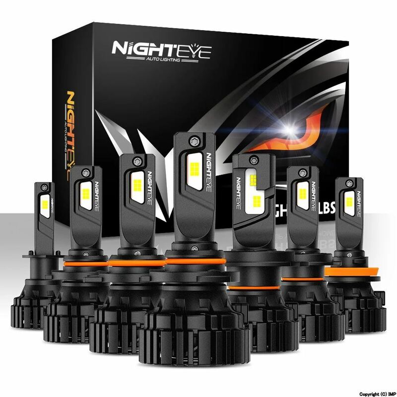 ヘッドライト用電球 CANデータバス付きキャンバスランプ NIGHTEYE-LED V 白 120W h4 h7 h11 h8 h9 9005 hb3 9006 hb4 6500k 12v
