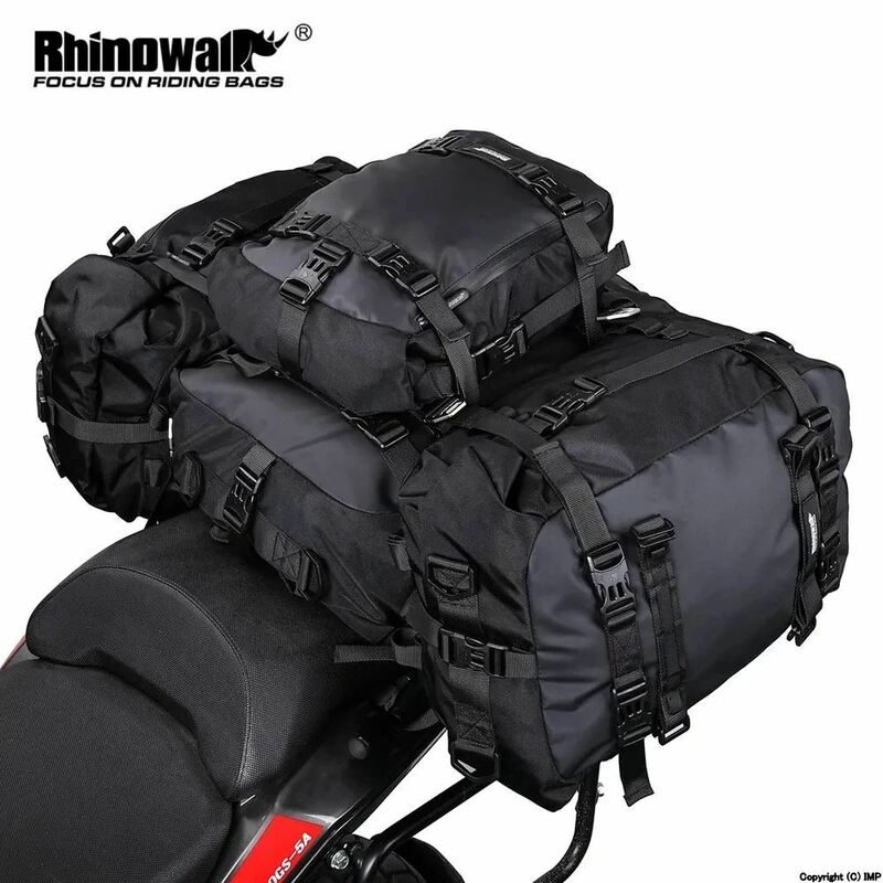 ラインストーンowalk-バイクリアシートバッグ 防水ラゲッジパック 多機能バンパー 10l/20l/30l