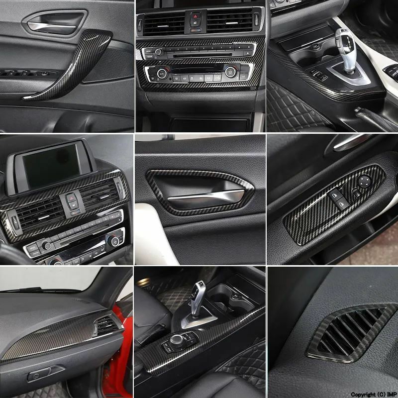 Absカーボンカーステッカー センターコントロール 車内アクセサリー BMW 1シリーズ2 f20 f21 f22 f23 2012-2018
