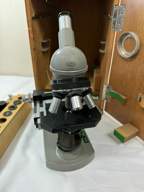 OLYMPUS オリンパス 顕微鏡 E型 ケース 対物レンズ付き 現状品