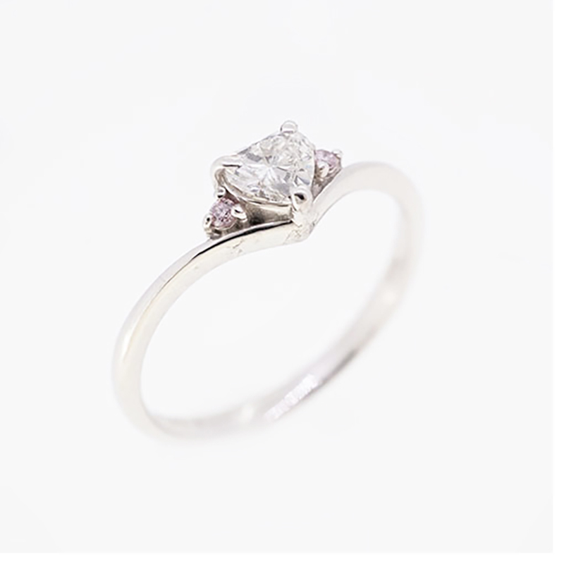 【jv443】ダイヤモンド リング/0.21ct/Pt900 プラチナ/ハート/未使用