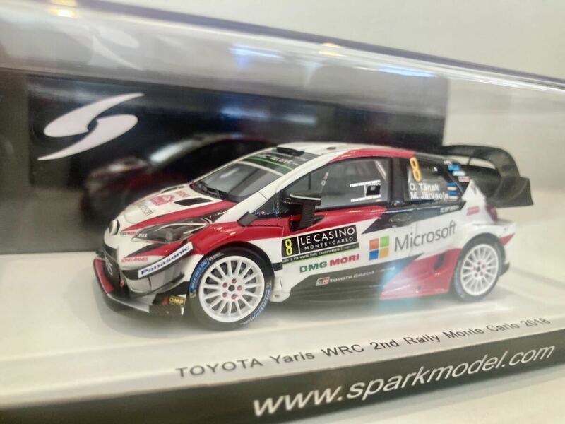 【送料無料】1/43 Spark Toyota Yaris トヨタ ヤリス WRC #8 O.タナック 2nd Rally Monte Carlo 2018