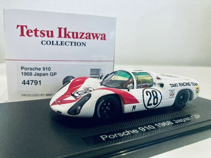 【送料無料】1/43 EBBRO Tetsu Ikuzawa ポルシェ 910 #28 生沢徹 2nd 日本グランプリ 1968
