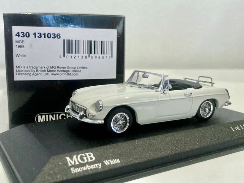 【送料無料】1/43 Minichanps MGB 1968 Snowberry White