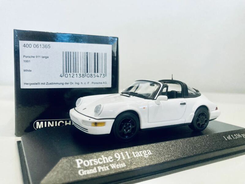 【送料無料】1/43 Minichamps Porsche ポルシェ 911 Targa (964) 1991 White