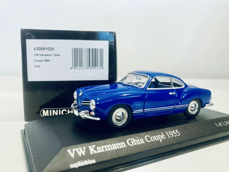 【送料無料】1/43 Minichamps VW Karmann Ghia フォルクスワーゲン カルマンギア クーペ 1955 Blue