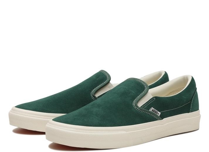 【VANS】 SLIP ON V98CF SUEDE　スエード素材 スリッポン　緑　グリーン　28cm