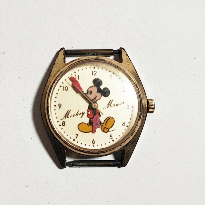 動作品 SEIKO DISNEY TIME セイコー ディズニータイム 5000-6030 ミッキーマウス メンズレディースキッズ腕時計 手巻き 稼働品 a405