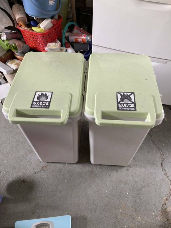 【雑貨】 45L ゴミ箱 ダストボックス 2個 セット 分別 2