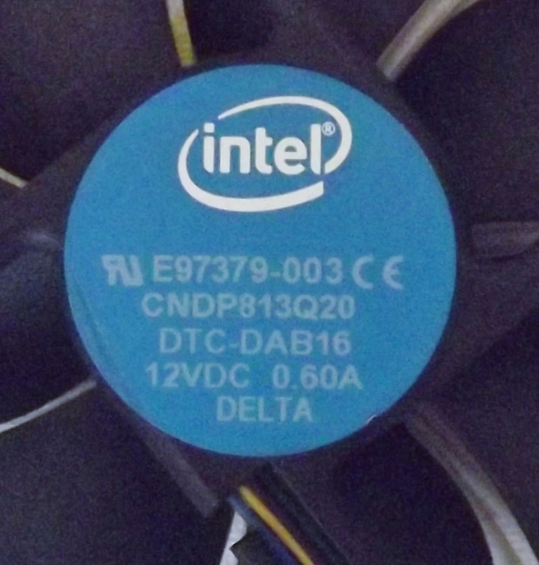 Intel インテル PCコンピュータ アルミヒートシンク CPUクーラー DC12v 0.6A　4ピン
