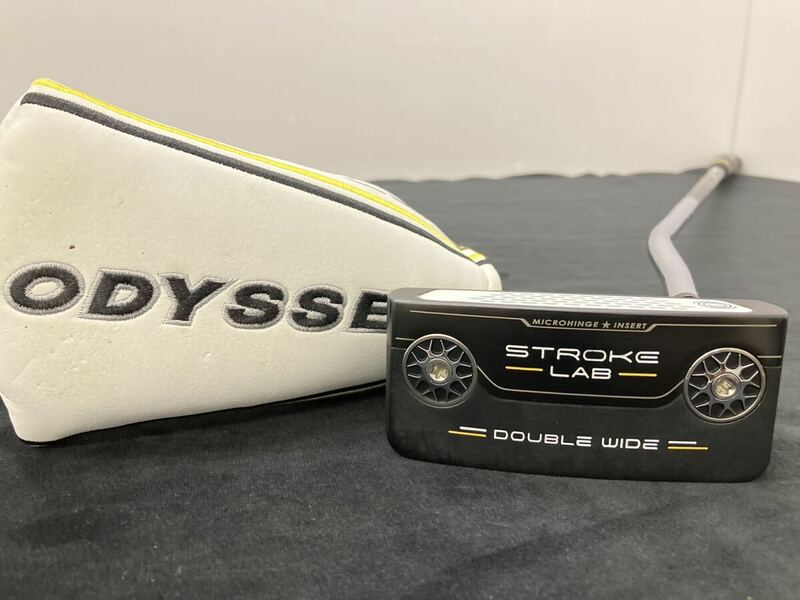 ODYSSEY オデッセイ ストロークラボ ブラックシリーズ DOUBLE WIDE ダブルワイド 34インチ ヘッドカバー付　yg3-1