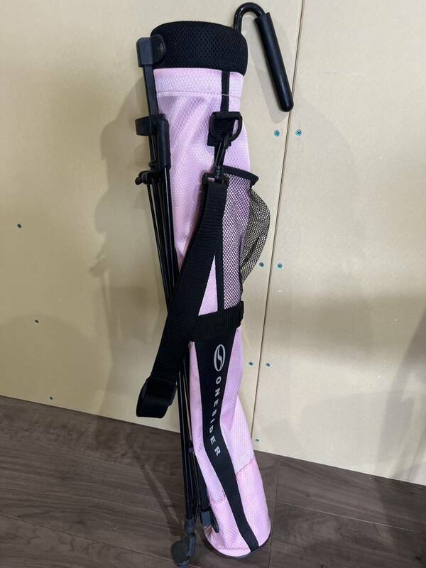 保管品 ONESIDER ワンサイダー スタンド式 クラブケース　ゴルフ用品　ピンク