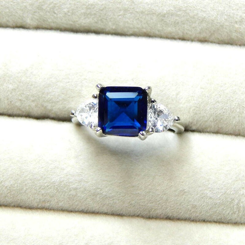 残り1点★新品★送料無料 10号 約1.86ct 3連CZサファイアダイヤモンドリング 限定 ジルコニア シルバー925 指輪 プラチナ仕上 レディース