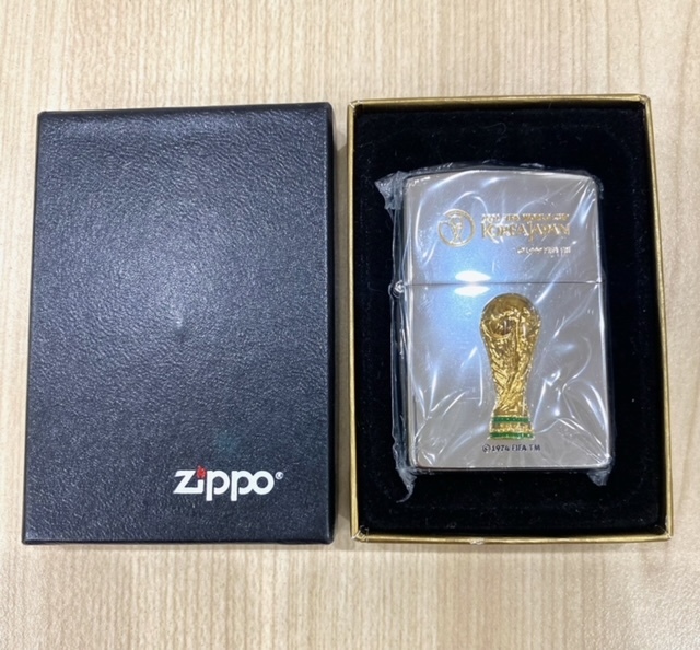 zippo ライター 2002 FIFA WORLD CUP KOREA JAPAN 韓国 日本 2000 XVI K USA ジッポ サッカー 喫煙グッズ 未使用 喫煙具 保管品