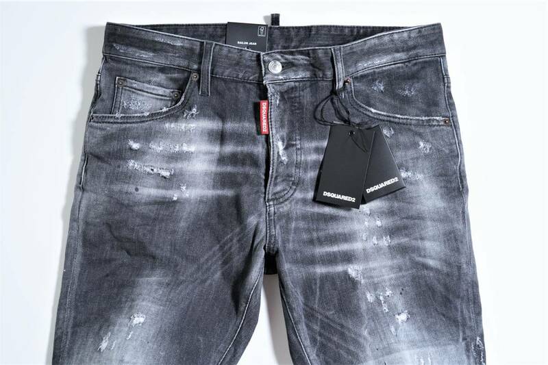 【新品正規品】D2新モデル 11万 48 Dsquared2 ディースクエアード SAILOR JEAN S74LB1096 ストレッチ グレー デニム イタリア製