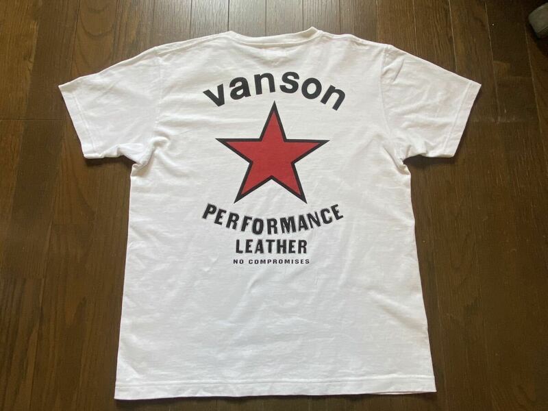 vanson Tシャツ　白　Mサイズ　ハーレー　ツーリング　バンソン　バックプリント　GTO 半袖 