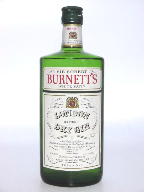 【L2】 90年代 バーネット ドライジン 47% 正規品【BURNETT'S LONDON DRY GIN】