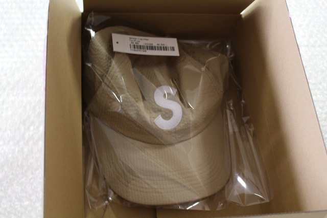 Supreme 24SS Seersucker S Logo 6-Panel Tan