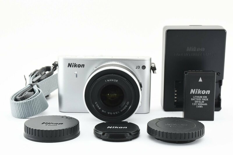 Nikon 1 J3 標準ズームレンズキット1 NIKKOR VR 10-30mm f/3.5-5.6付属 シルバー
