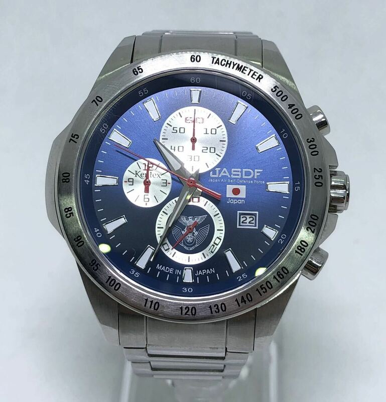 JASDF KENTEX ケンテックス 腕時計 クロノグラフ デイト クォーツ 防衛省 航空自衛隊 第0133号 S648M メンズウォッチ　稼動