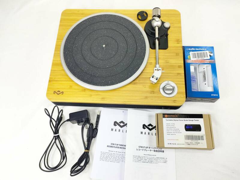 ■中古品■House of Marley ターンテーブル STIR IT UP 天然竹製ボディ/音源デジタル化機能 シグネチャーブラック EM STIR IT UP SB 