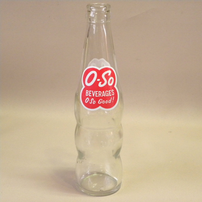 1960年代 当時物 オーソ ドリンク 空ビン ( 古い 昔の ビンテージ バブルアップ ジュース 瓶 ボトル マイナー Vintage O-So Drink Bottle