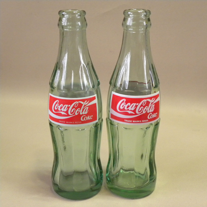 【まとめて】1980～2000年代 当時物 コカコーラ 190ml 空ビン 2本セット ( 昔の ビンテージ 昭和レトロ 瓶 ビン ボトル Vintage Coca Cola