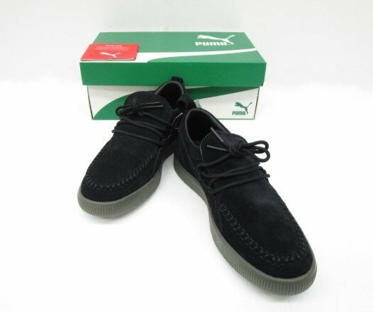 [即日発送] ★タグ付★ PUMA Suede MOCCASIN 395728 02 プーマ メンズ レースアップ シューズ ブラック 24.5cm 331