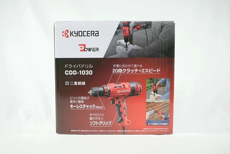 ◎ 未使用 KYOCERA 京セラ CDD-1030 ドライバドリル レッド 家庭用 電動工具 DIY