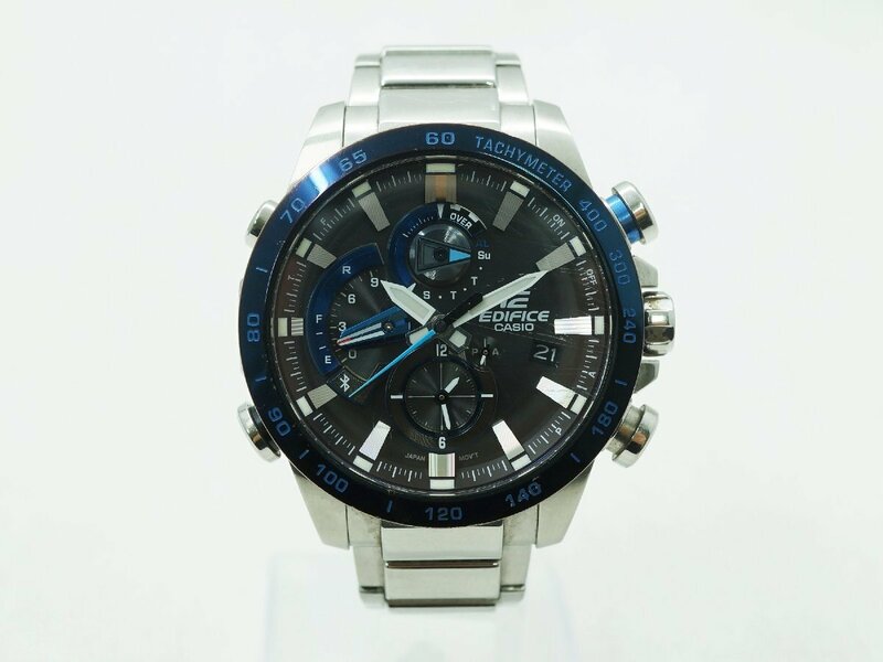 ☆【中古】CASIO EDIFICE EQB-800DB-1AJF 腕時計 メンズ タフソーラー スマートフォンリンク デイデイト k_w 24-1433