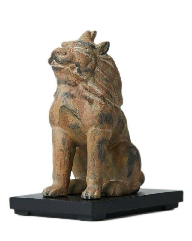 イスムTanaCOCORO[掌] WOOD 狛犬（木製：桧）＿木彫り 仏像 フィギュア 国宝 獅子