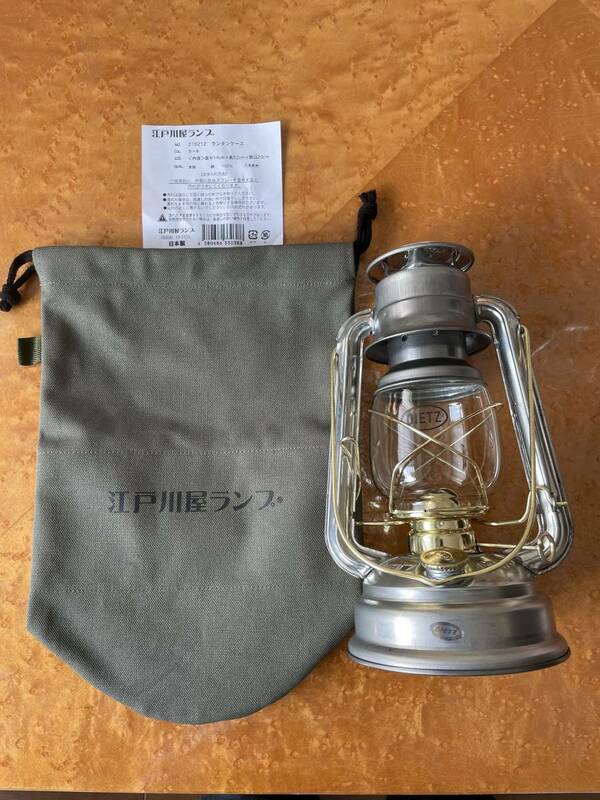 手作り硝子の栞「江戸川屋ランプ」の日本製ランタンバッグ付きセット　ランタン レトロ灯油ランプ２　