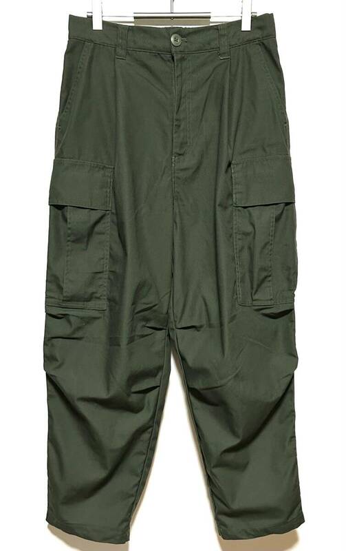 【美品】FREAK'S STORE EASY CARGO PANTS（S）オリーブ フリークスストア イージー カーゴ パンツ ワイド ルーズ シルエット 軍パン