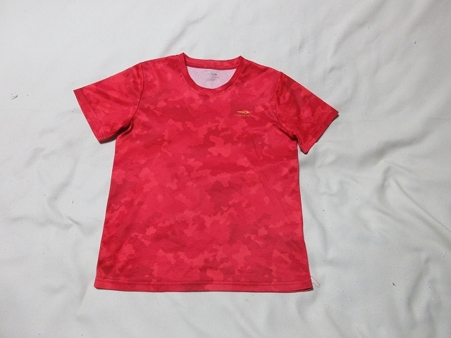 O-858★TIGORA(ティゴラ)TR-9A4319TS♪赤色/迷彩柄/iCOOL/半袖Tシャツ(140)★