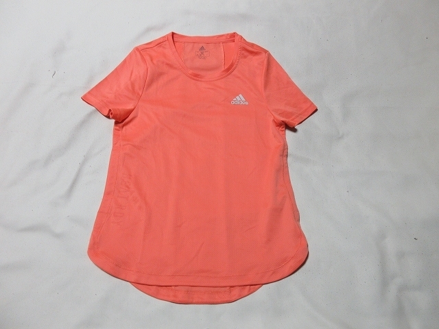 O-882★アディダス・HEAT RDY♪オレンジ/半袖Tシャツ(160)
