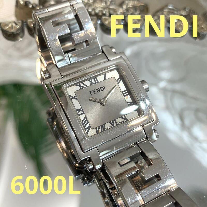 FENDI フェンディ クアドロ 6000L スクエアフェイス 腕時計 クォーツ