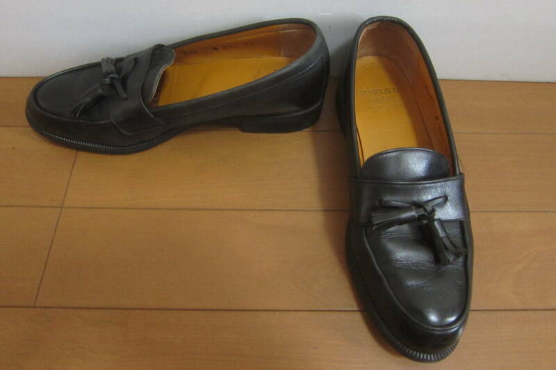 REGAL×GEOX リーガル×ジェオックス 革靴 ローファー タッセル 黒 天然皮革 日本製 23㎝ O2404C