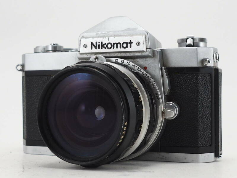 ★訳あり実用品★ ニコン NIKON NIKOMAT FT ボディ NIKKOR-H AUTO 28mm F3.5 単焦点レンズセット ★シャッターOK! #TA4249