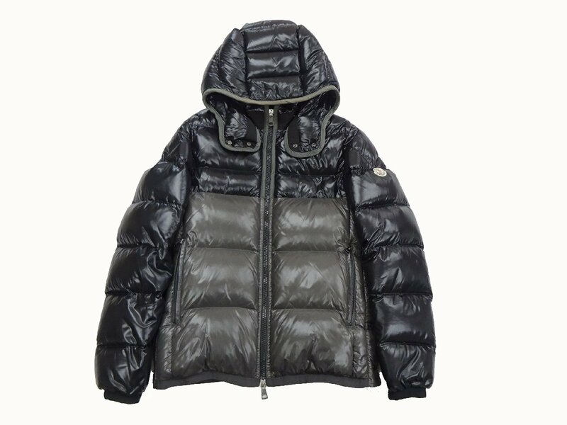 MONCLER モンクレール HARRY ハリー ダウンジャケット ブラック/グレー メンズ サイズ1 国内正規