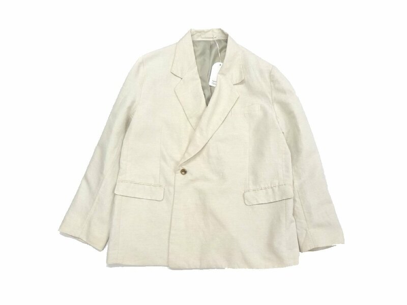 【タグ付/クリーニング済/美品】Apartment Three Belted Linen-Blend Jacket リネン ベルト テーラード ジャケット アイボリー サイズ２