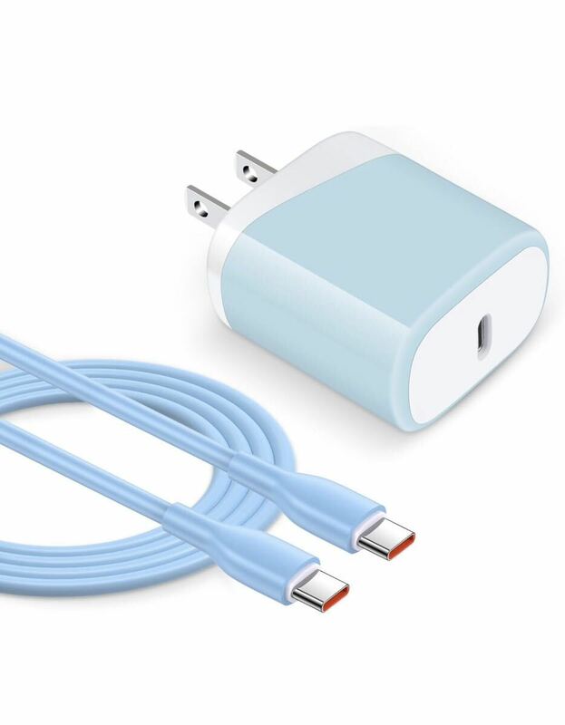 USB 充電器/Type-C ケーブル 20W・PD3.0急速対応・PSE認証済み ACアダプター 1.83M/1本付き iPhone15シリーズ急速充電器 青