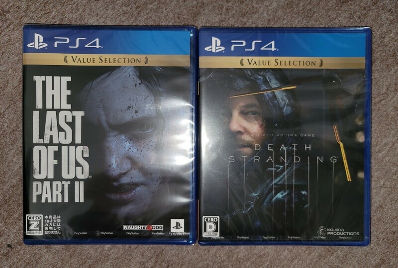 【未開封・新品】VALUE SELECTION PS4ソフト The Last of Us Part II & DEATH STRANDING 2種SET