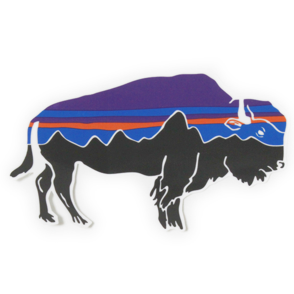 パタゴニア ステッカー フィッツロイ バイソン 小 PATAGONIA FITZROY BISON STICKER シール 動物 アニマル 牛 シール カスタム デコ 新品 